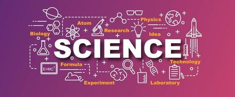 banner de vector de ciencia