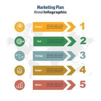 infografía mínima de negocios vector