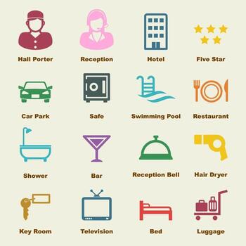 elementos de vector de hotel