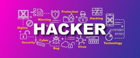 hacker vector banner de moda