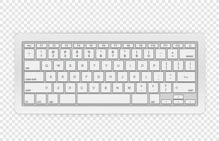 teclado inalámbrico moderno aislado vector