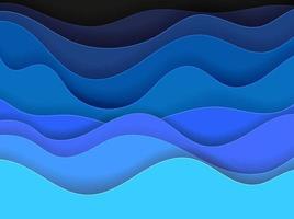 Fondo de vector abstracto de ondas azules