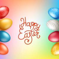 Easter greeting card with lettering inscription vector