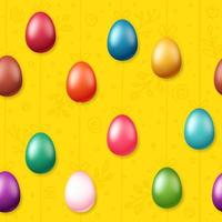 Easter eggs on strings pattern vector