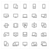 Device and Responsive icon set outline