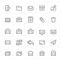 Email and Letter line icons. Vector illustration on white background.