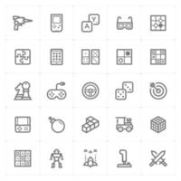 Game and Toy line icons. Vector illustration on white background.