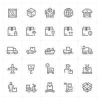 Logistic and Delivery line icons. Vector illustration on white background.