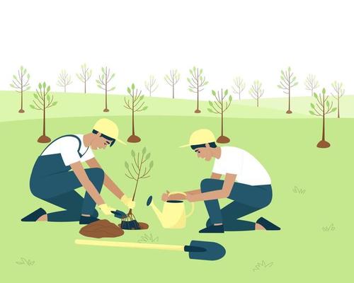 Gardeners plant stone fruit crops in the spring