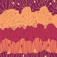 Seamless pattern beautiful autumn forest vector