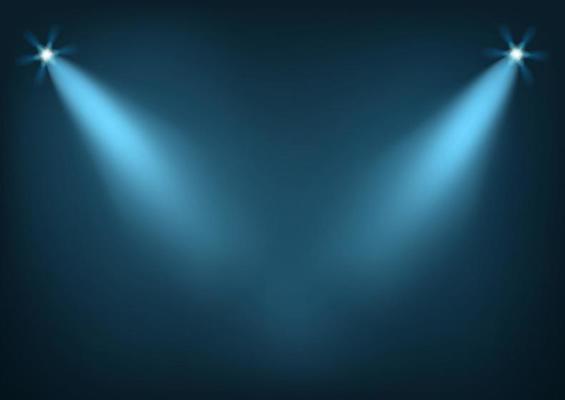 Illuminated stage with bright lights