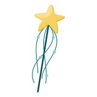 Decorative magic wand with star vector