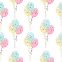 Vector seamless pattern with multicolor balloons