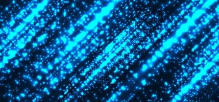 Abstract technology futuristic blue magic particles lines light sparkling glitter on dark background. vector