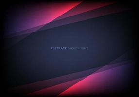 Abstract template pink triangle overlapping layered with lighting effect on dark blue background vector