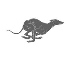 Hound dog, running dog, year of the dog. Vector illustration