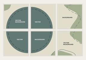 colección de diseño minimalista de plantillas de publicaciones en redes sociales. Fondo de rompecabezas de círculo cuadrado vectorial editable para marketing digital. utilizable para la alimentación de las redes sociales y el fondo. ilustración vectorial vector