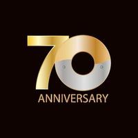 70 years anniversary celebration vector template design illustration