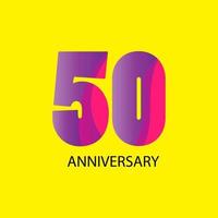 50 years anniversary celebration vector template design illustration