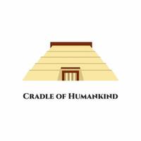 The Cradle of Humankind. World Heritage site by UNESCO in 1999. It  is an extremely important area for paleontology. A great place to visit and must see location for anyone visiting Johannesburg vector
