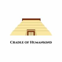 The Cradle of Humankind. World Heritage site by UNESCO in 1999. It  is an extremely important area for paleontology. A great place to visit and must see location for anyone visiting Johannesburg vector