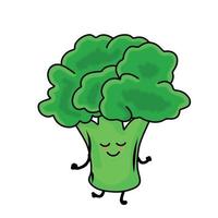 Cute broccoli character vector template design illustration