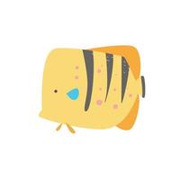 cute fish  animal character design vector template illustration