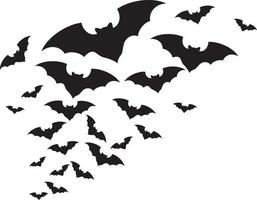 Flock of bats vector illustration