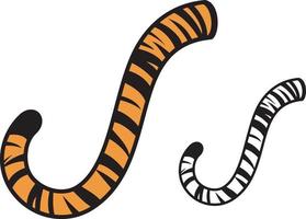 Ilustración de vector de diseño de cola de tigre