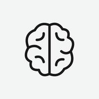 ilustración vectorial del icono del cerebro vector