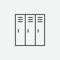 Vector illustration of locker icon on grey background