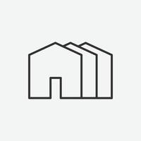 Vector illustration of home icon on grey background