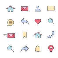 Set of user interface vector icon.
