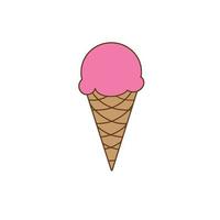 ice-cream vector icon. sweet vector illustration icon. delicious, desserts sign icon.