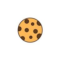 cookie, icono de vector de galleta. dulce icono de ilustración vectorial. delicioso, postres firman icono.