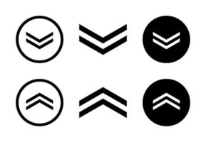 Arrow Up And Down Design Set Free Vector