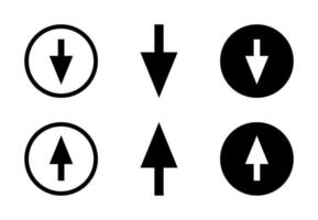 Arrow Up And Down Design Set Free Vector