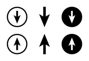 Arrow Up And Down Design Set Free Vector