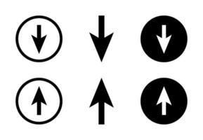 Arrow Up And Down Design Set Free Vector