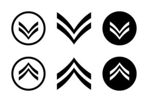 Arrow Up And Down Design Set Free Vector