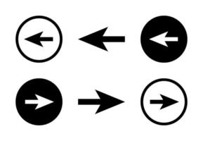 Arrow Right And Left Design Set Free Vector