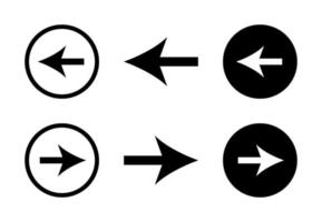 Arrow Right And Left Design Set Free Vector