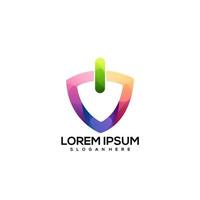 gradiente colorido del poder del logotipo vector