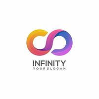 Logo infinity gradient colorful vector