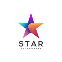 logo star colorful gradient vector