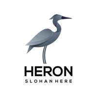 Awesome logo heron colorful gradient vector