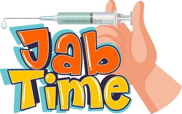 Jab time logo on white background