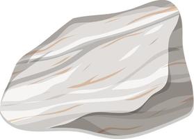 Roca de mármol o roca metamófica aislado sobre fondo blanco. vector