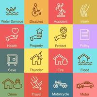 insurance outline design vector