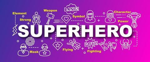 superhero vector trendy banner